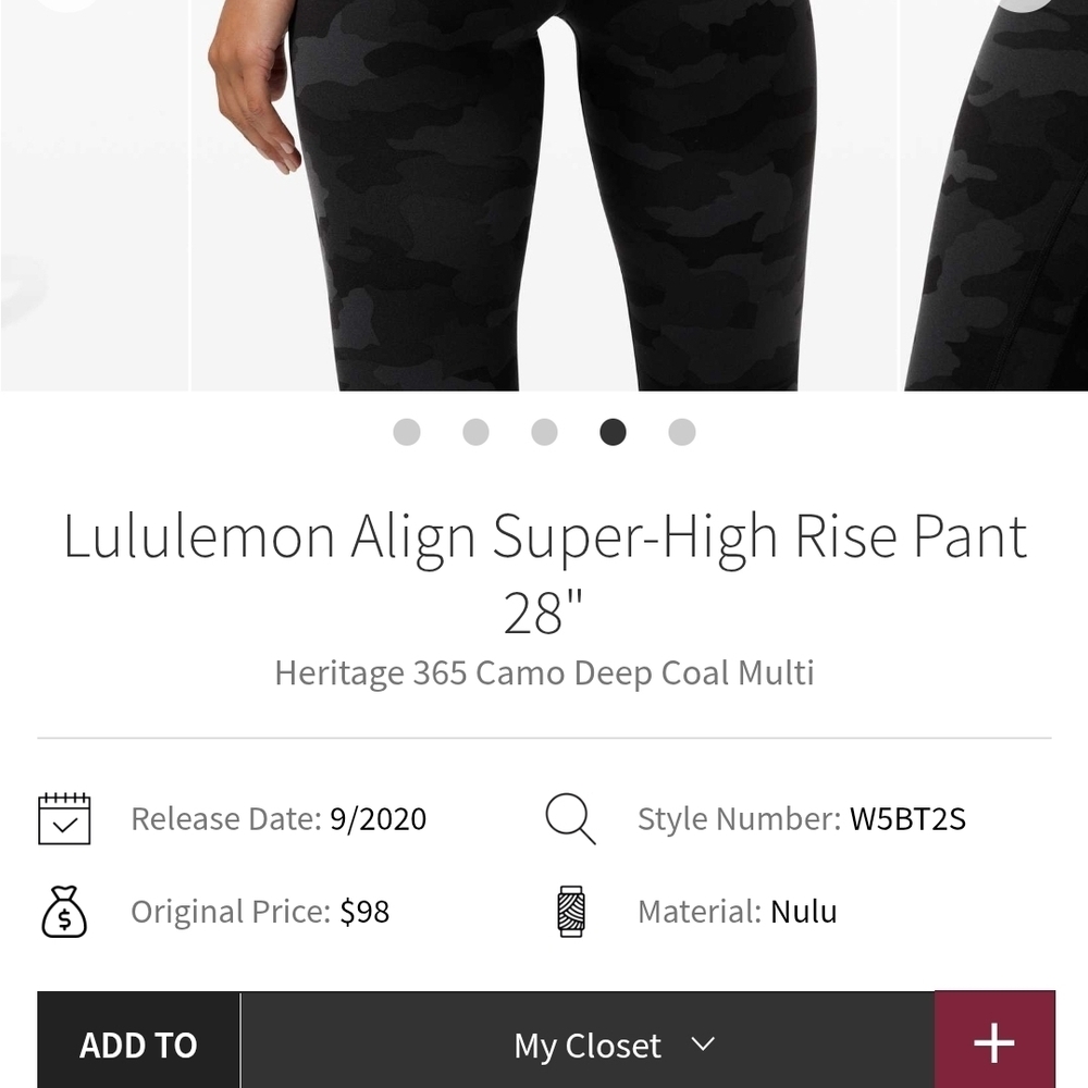 LULULEMON CAMO LEGGINGS - Picture 4 of 4